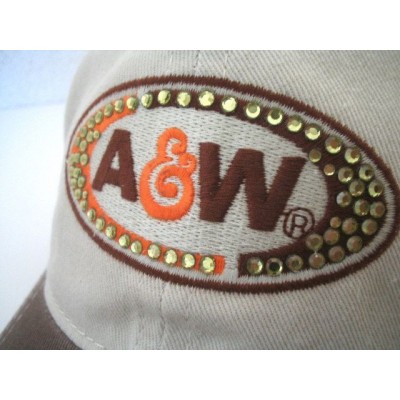 NEW 's adjustable A&W Root beer Cap Casual Hat Cotton rhinestones 622583555960 eb-79632890